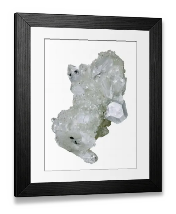 Framed Print : Zeolite. A zeloite specimen (apophyllite) Framed Print : Zeolite. A zeloite specimen (apophyllite)