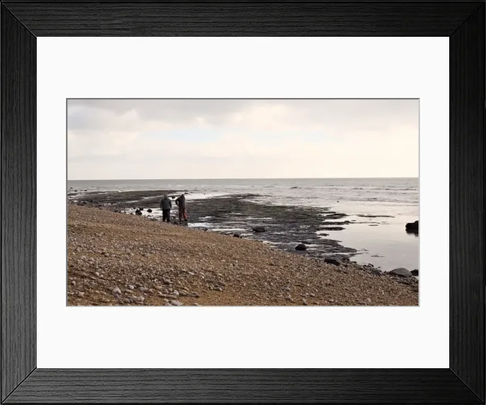 Framed Print : Excavating at Charmouth Framed Print : Excavating at Charmouth