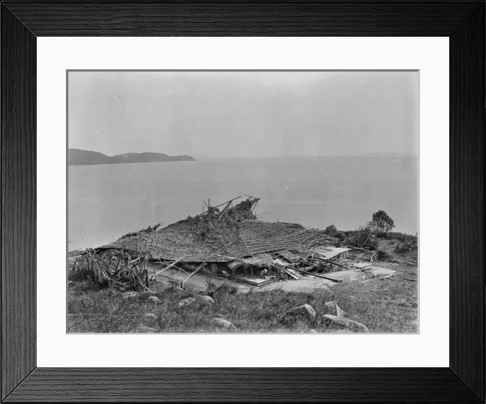 Framed Print : Collapsed building on a summit, China Framed Print : Collapsed building on a summit, China