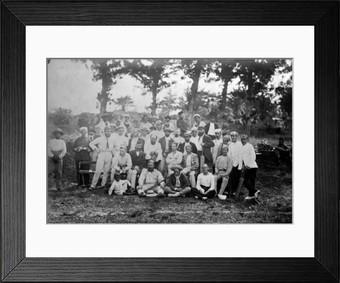 Framed Print : Bermuda Cricketers, Bermuda (1873) Framed Print : Bermuda Cricketers, Bermuda (1873)