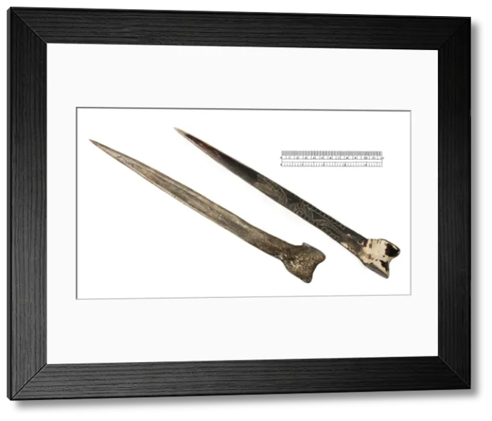 Framed Print : Bone knife from Papua New Guinea Framed Print : Bone knife from Papua New Guinea