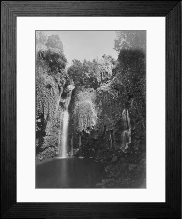 Framed Print : Waterfall. A photograph taken during the voyage of H.M.S Framed Print : Waterfall. A photograph taken during the voyage of H.M.S