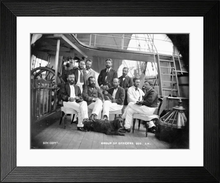 Framed Print : Group of Officers on board Challenger Framed Print : Group of Officers on board Challenger