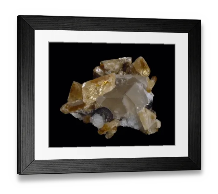 Framed Print : Baryte. Specimen of the mineral Baryte from Wheal Mary Ann Menheriot, Cornwal, England Framed Print : Baryte. Specimen of the mineral Baryte from Wheal Mary Ann Menheriot, Cornwal, England
