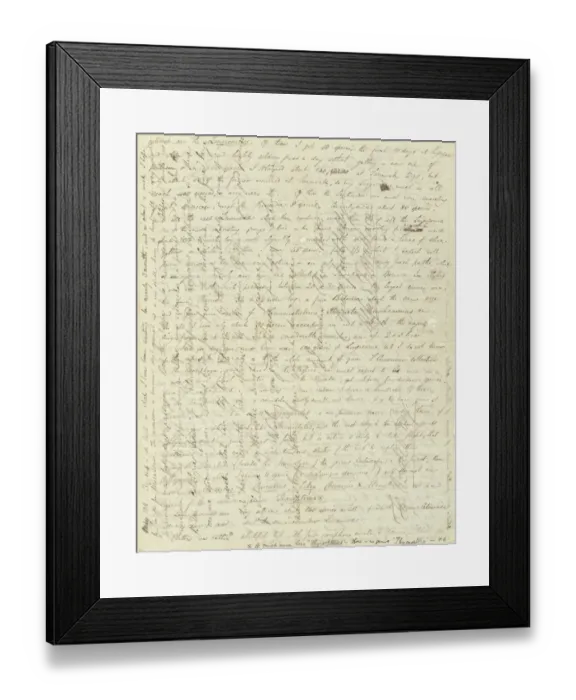 Framed Print : Letter written by Wallace, Alfred Russel (1823-1913) Framed Print : Letter written by Wallace, Alfred Russel (1823-1913)