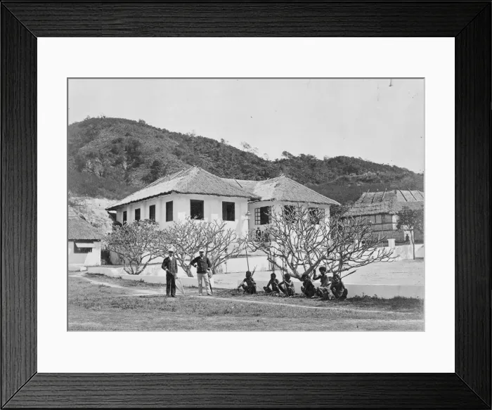 Framed Print : Straw roofed building, Fiji Framed Print : Straw roofed building, Fiji
