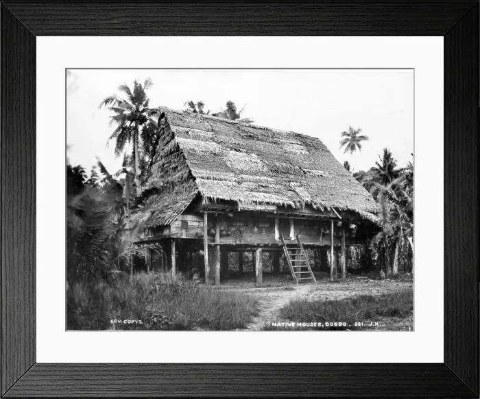 Framed Print : Native Houses, Dobbo, Aru Islands Framed Print : Native Houses, Dobbo, Aru Islands