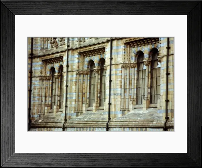 Framed Print : Detail view of the exterior of the Waterhouse Building Framed Print : Detail view of the exterior of the Waterhouse Building