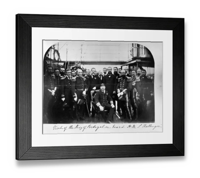 Framed Print : Group with King of Portugal at Lisbon Framed Print : Group with King of Portugal at Lisbon