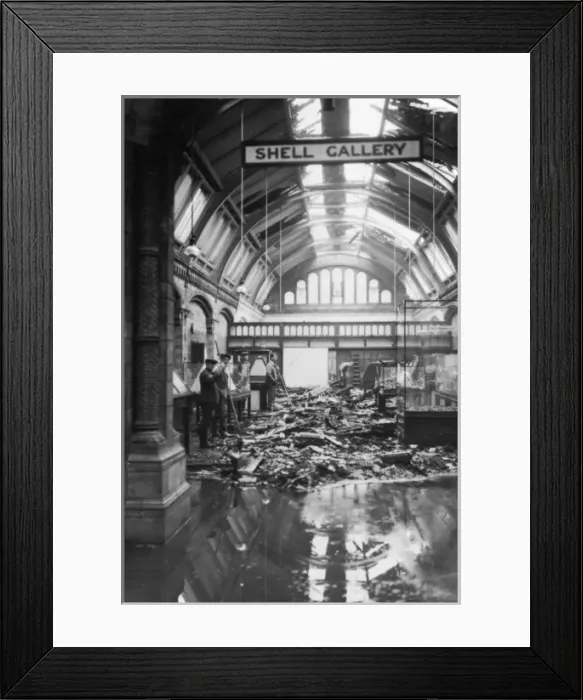 Framed Print : Damage in Shell Gallery, 1940 Framed Print : Damage in Shell Gallery, 1940