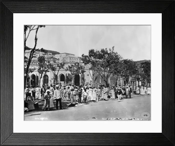 Framed Print : The Market Place at St. Thomas 1873 Framed Print : The Market Place at St. Thomas 1873
