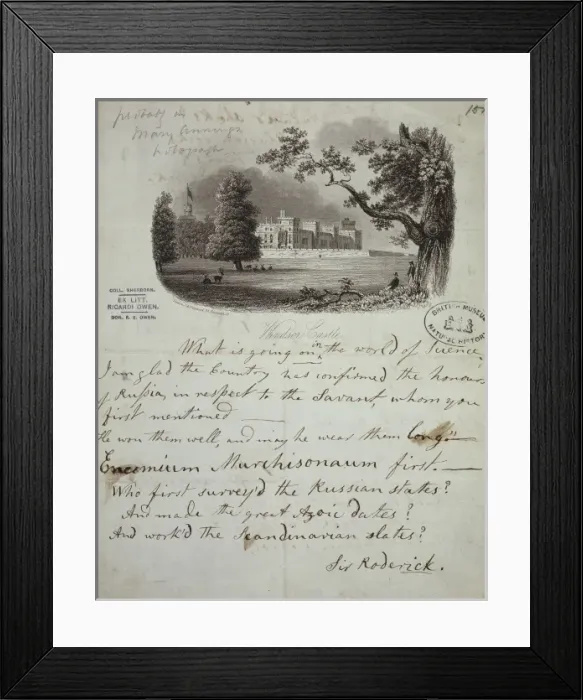 Framed Print : Poem by Mary Anning (1799-1871) Framed Print : Poem by Mary Anning (1799-1871)