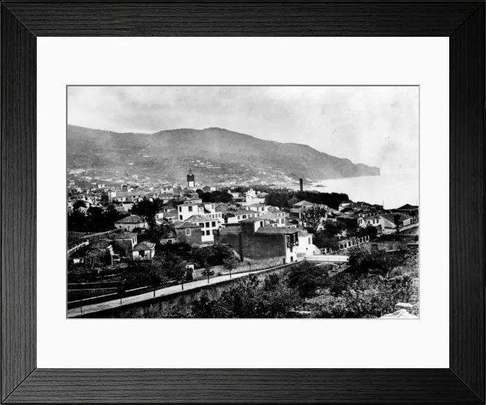 Framed Print : A view of Funchel from the West, Madeira 1873 Framed Print : A view of Funchel from the West, Madeira 1873