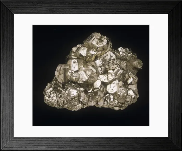 Framed Print : Pyrite comprises of (iron sulphide) and is also known as fools gold Framed Print : Pyrite comprises of (iron sulphide) and is also known as fools gold