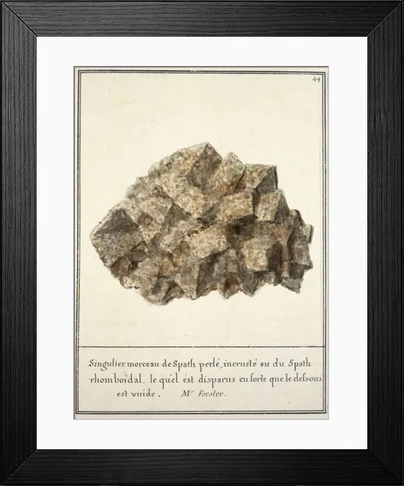 Framed Print : Plate 44 from Mineralogie Volume 1 (1790) Framed Print : Plate 44 from Mineralogie Volume 1 (1790)