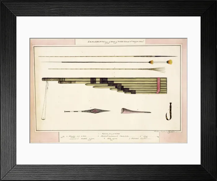 Framed Print : Implements of the Duke of York Islands and St Georges Channe Framed Print : Implements of the Duke of York Islands and St Georges Channe