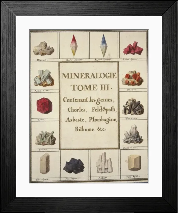 Framed Print : Title page from Mineralogie Volume 2 (1790)