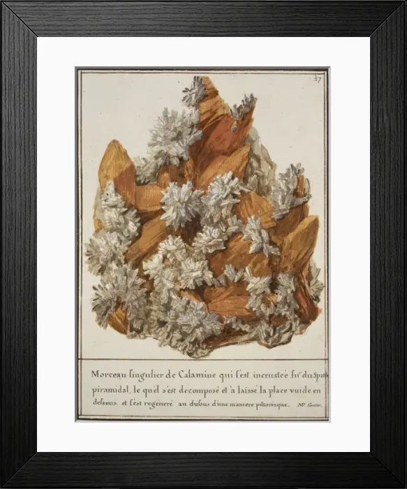 Framed Print : Plate 27 from Mineralogie Volume 1 (1790) Framed Print : Plate 27 from Mineralogie Volume 1 (1790)