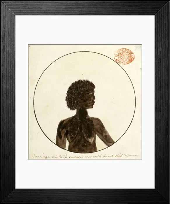 Framed Print : Portrait of an Aboriginal woman named Dorringa Framed Print : Portrait of an Aboriginal woman named Dorringa