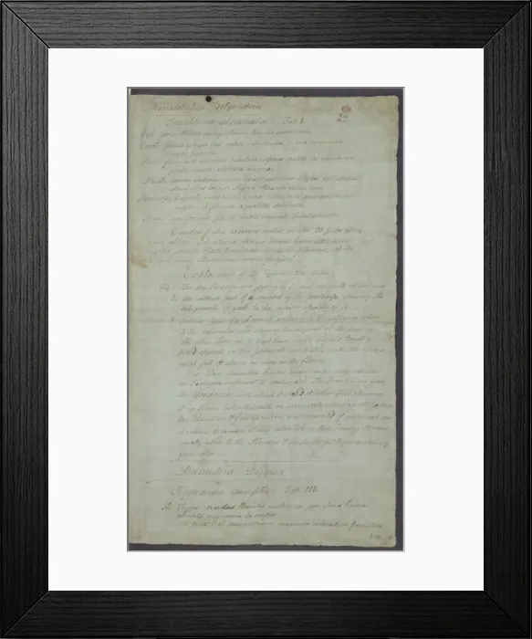 Framed Print : William Bartrams letter to Robert Barclay, 1788 Framed Print : William Bartrams letter to Robert Barclay, 1788