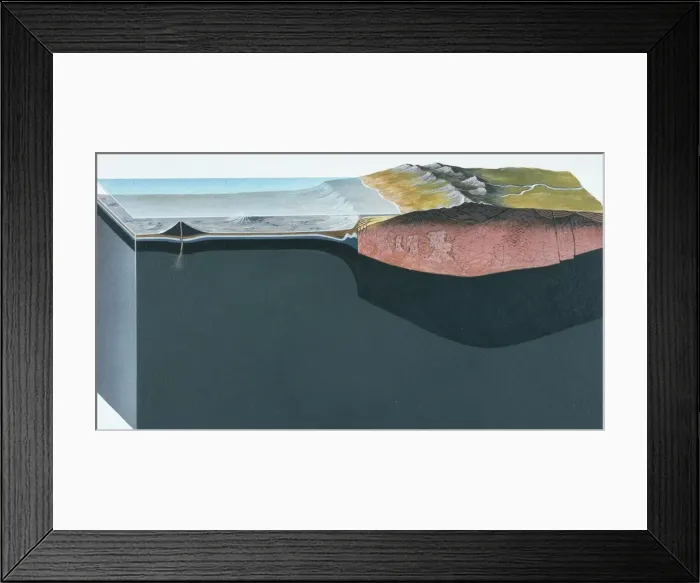 Framed Print : Oceanic and continental crust Framed Print : Oceanic and continental crust
