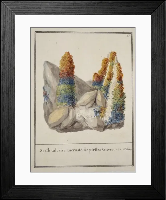 Framed Print : Plate 26 from Mineralogie Volume 1 (1790) Framed Print : Plate 26 from Mineralogie Volume 1 (1790)