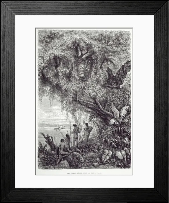 Framed Print : The first Steam-boat on the Amazon Framed Print : The first Steam-boat on the Amazon