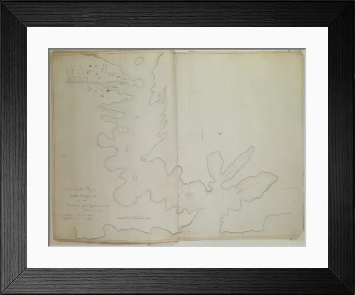 Framed Print : Eye-sketch of the harbour of Port Jackson Framed Print : Eye-sketch of the harbour of Port Jackson