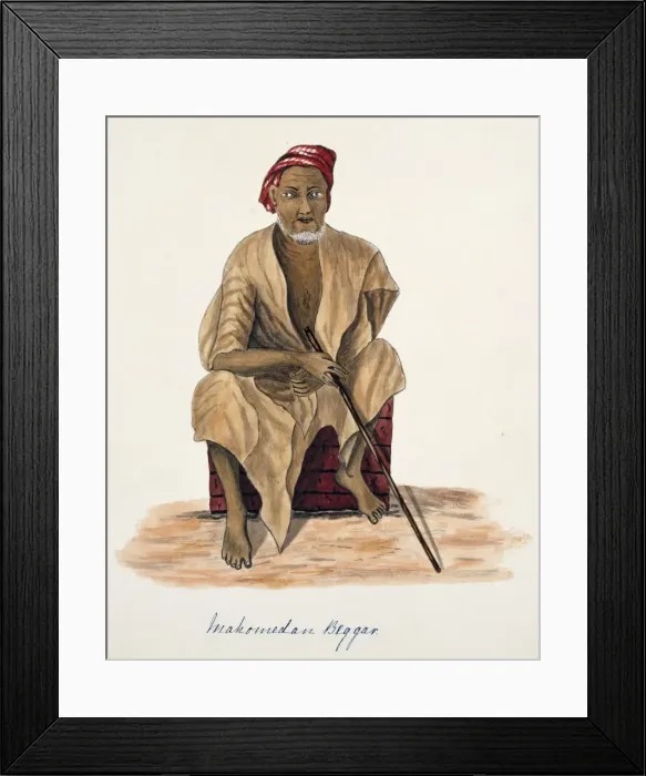 Framed Print : Mahomedan Beggar Framed Print : Mahomedan Beggar