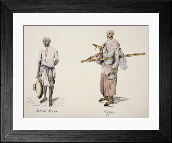 Framed Print : Calicut Bearer and Beggar Framed Print : Calicut Bearer and Beggar