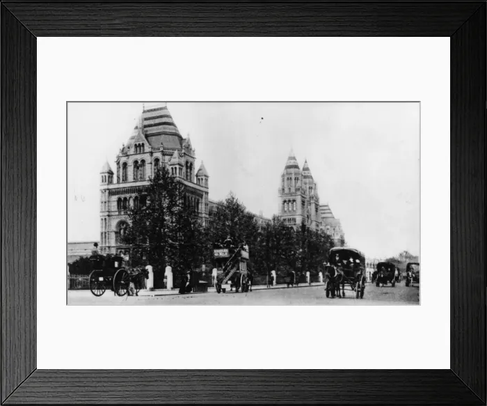 Framed Print : The Natural History Museum from Cromwell Road, c. 1890 Framed Print : The Natural History Museum from Cromwell Road, c. 1890