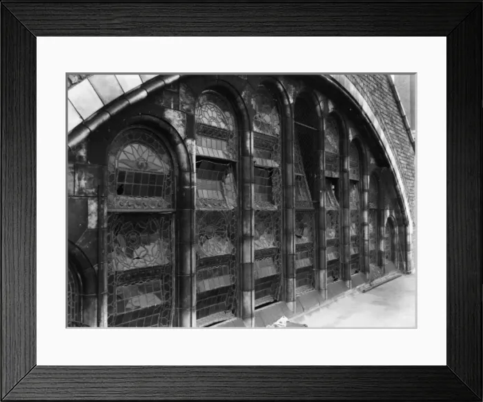 Framed Print : Damaged windows, 1940