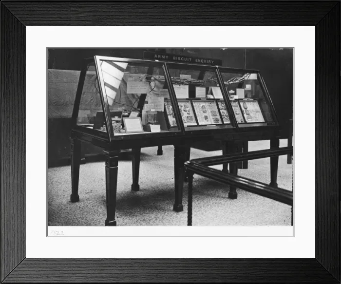 Framed Print : Army biscuit enquiry, 1920s Framed Print : Army biscuit enquiry, 1920s