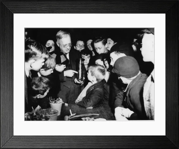 Framed Print : Children with Sir John Ramsbottom December 1948 Framed Print : Children with Sir John Ramsbottom December 1948