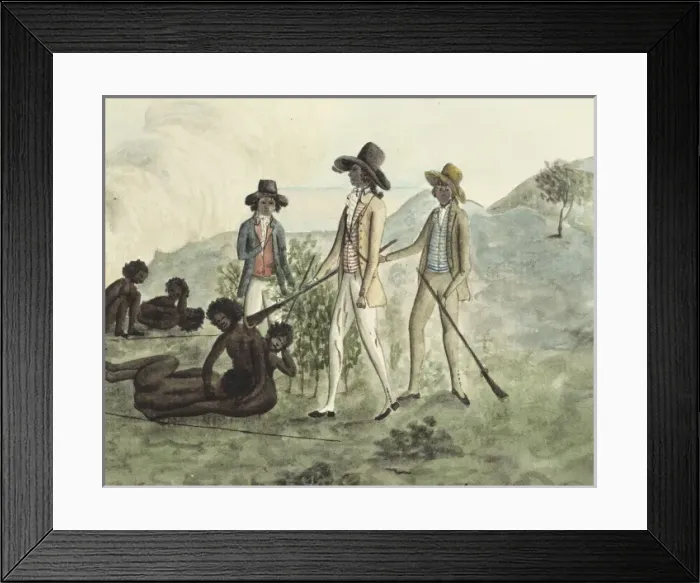 Framed Print : Mr White, Harris and Laing with a party of Soldiers visiting Framed Print : Mr White, Harris and Laing with a party of Soldiers visiting
