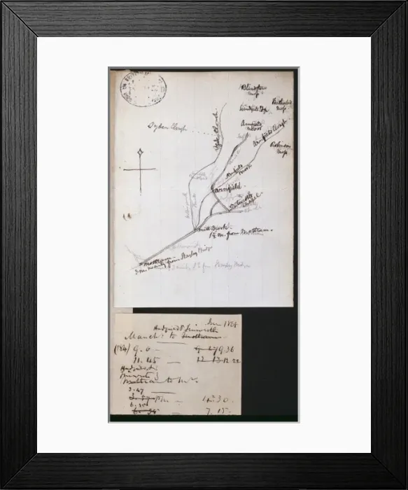 Framed Print : Sketch map Framed Print : Sketch map