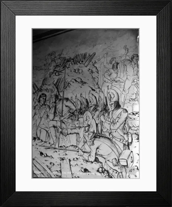 Framed Print : Gibraltar. Frescoes on walls of Guard Room Framed Print : Gibraltar. Frescoes on walls of Guard Room