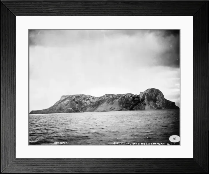 Framed Print : Gibraltar from the Mediterranean Framed Print : Gibraltar from the Mediterranean
