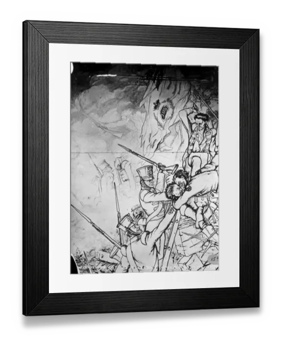 Framed Print : Gibraltar. Fresco on walls of Guard Room Framed Print : Gibraltar. Fresco on walls of Guard Room