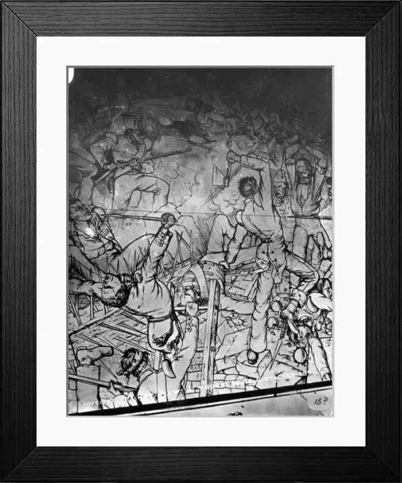 Framed Print : Gibraltar. Frescoes on walls of Guard Room Framed Print : Gibraltar. Frescoes on walls of Guard Room