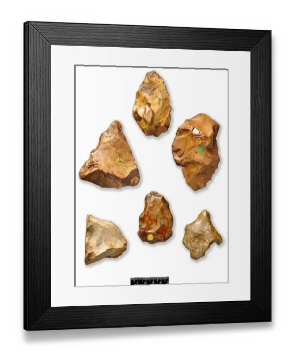 Framed Print : Piltdown flints Framed Print : Piltdown flints