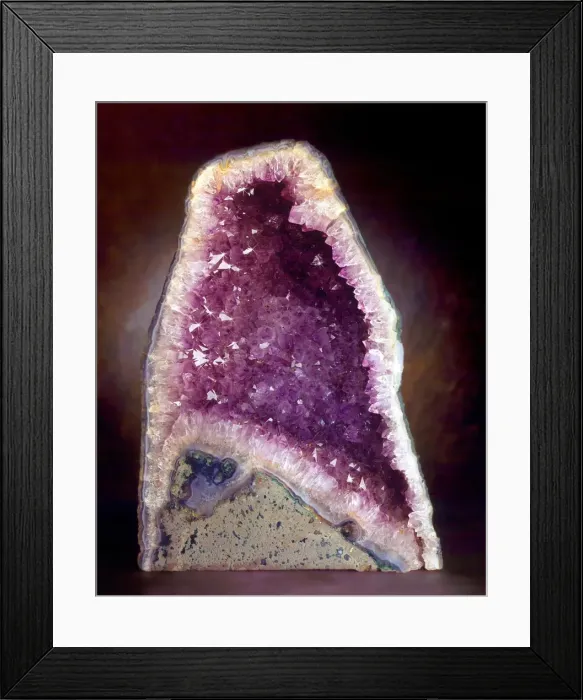 Framed Print : Quartz variety amethyst Framed Print : Quartz variety amethyst