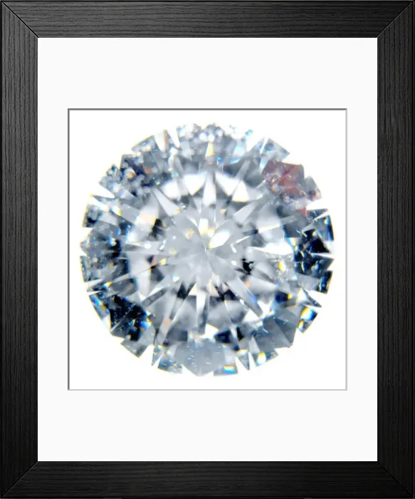 Framed Print : Birthstone Series: Brilliant Cut Diamond Framed Print : Birthstone Series: Brilliant Cut Diamond