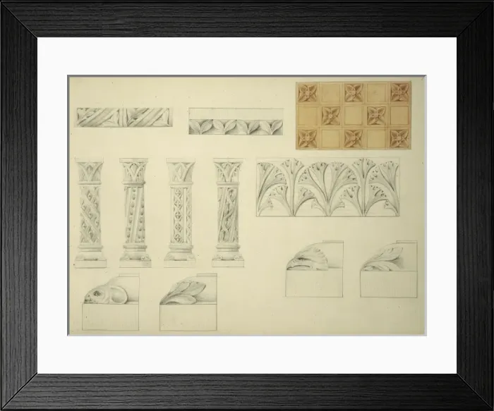 Framed Print : Designs for the Natural History Museum, by Alfred Waterhouse Framed Print : Designs for the Natural History Museum, by Alfred Waterhouse