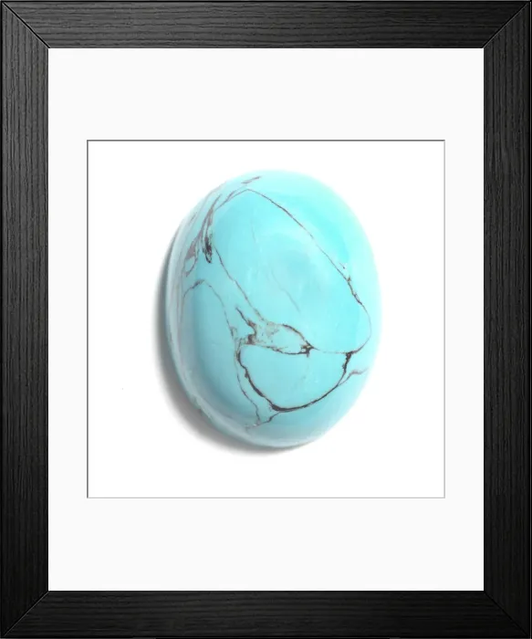 Framed Print : Turquoise comprises of (hydrated copper aluminum phosphate) Framed Print : Turquoise comprises of (hydrated copper aluminum phosphate)