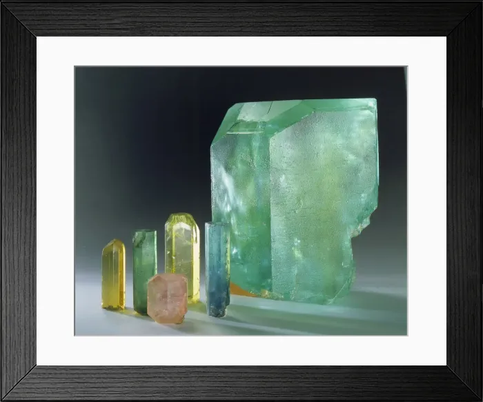 Framed Print : Beryl crystals Framed Print : Beryl crystals