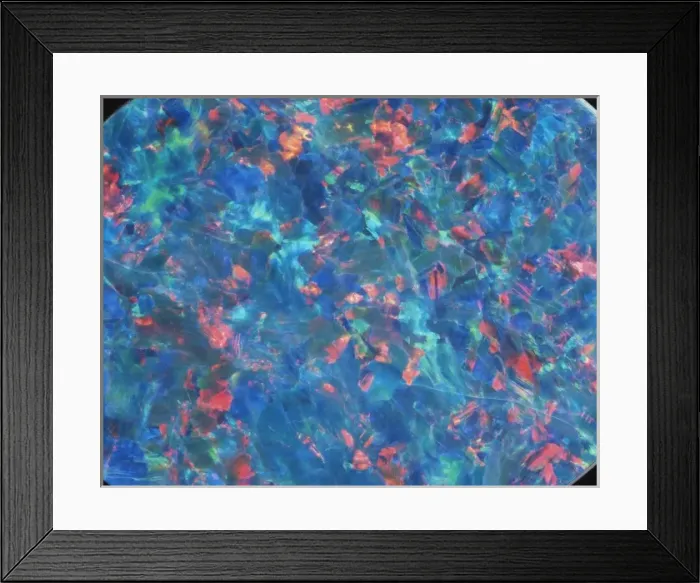 Framed Print : Opal. Play of colour in opal (opalescence) Framed Print : Opal. Play of colour in opal (opalescence)