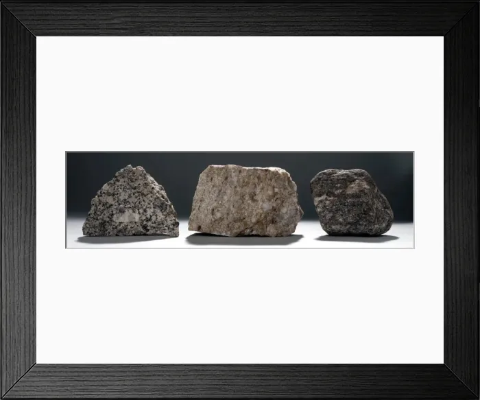 Framed Print : Common rock types Framed Print : Common rock types