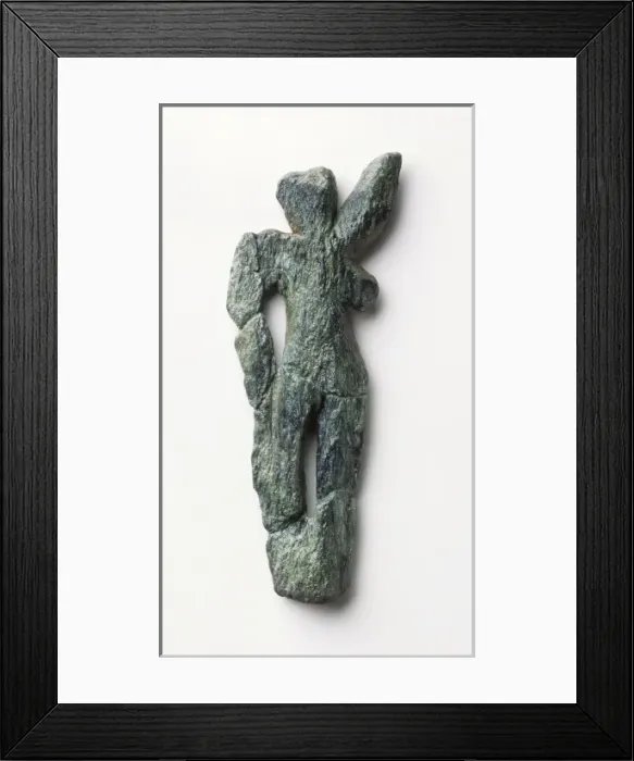 Framed Print : Dancing woman in green serpentine Framed Print : Dancing woman in green serpentine