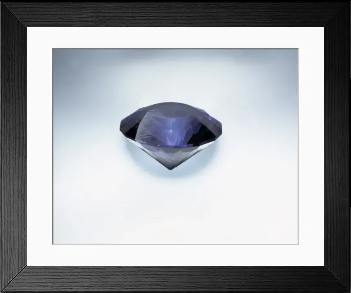 Framed Print : Pleochroism in an iolite cut stone Framed Print : Pleochroism in an iolite cut stone